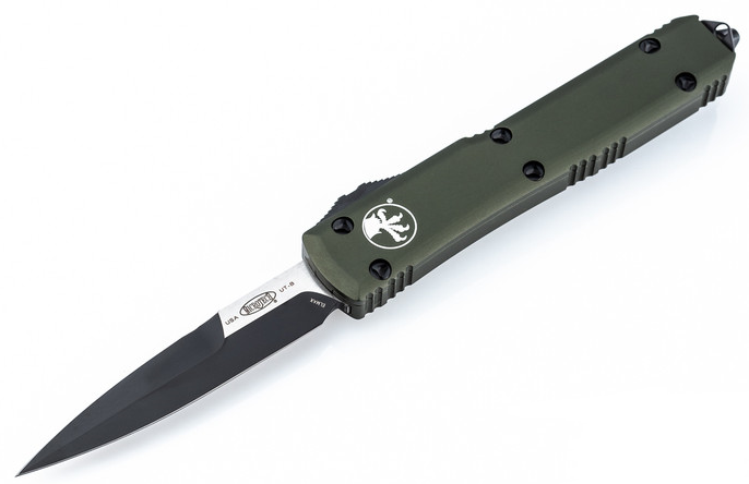 Microtech 120-1OD Ultratech Bayonet Green Handle Black Blade